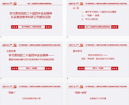 深入学习贯彻二十届四中全会精神 推动教学科研工作建功见效&mdash;&mdash;教工二支部主题党日暨财务系教研例会